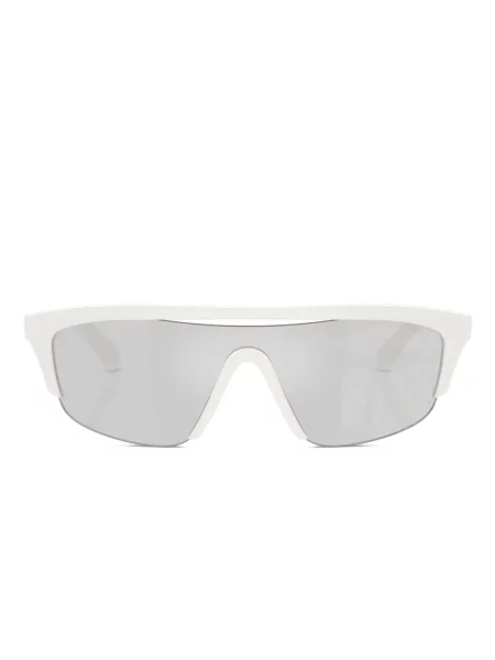 Ochelari de soare Burberry Eyewear cu imprimeu geometric alb