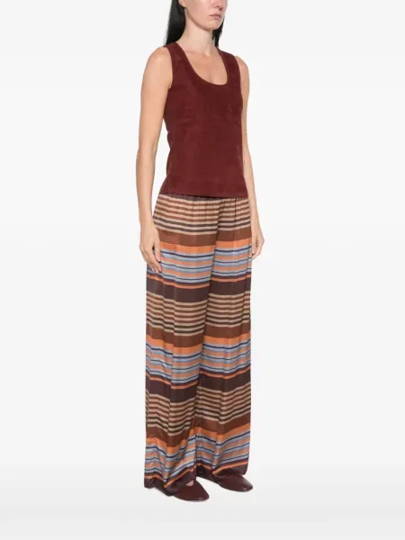 Top Max Mara din piele de căprioară roșu
