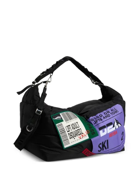 Geantă Dsquared2 cu autograf negru