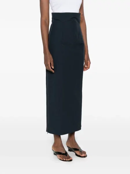 Fusta maxi Paloma Wool de lână albastru