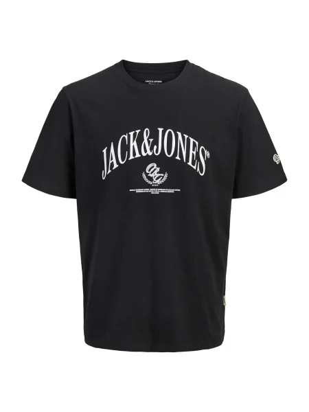 JACK & JONES Tricou JORFREDERIKSBERG negru alb