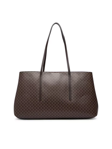 Calvin Klein Rankinė Emblem Aop Medium Work Tote Tamsiai ruda