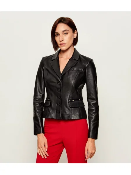 Elisabetta Franchi Geacă de piele negru
