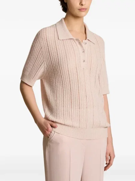 Scurt tricou polo Kiton roz
