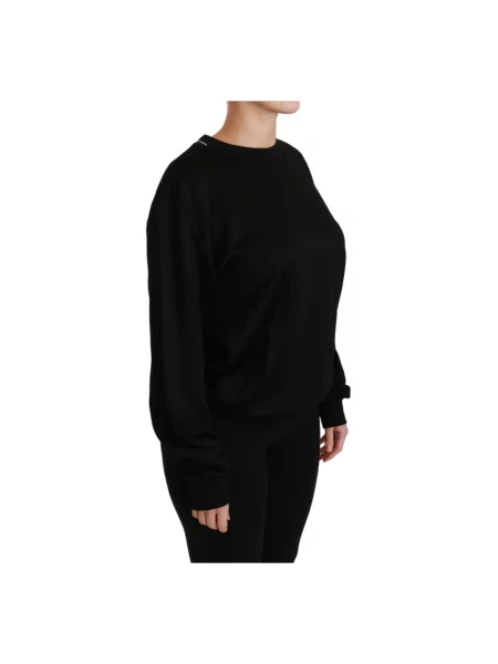 Bluza Dolce And Gabbana z okrągłym dekoltem czarna