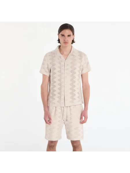 Риза Guess Jeans Lattice Knit Shirt Light Oak L