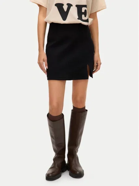Vero Moda Φούστα τζιν Nelly μαύρο