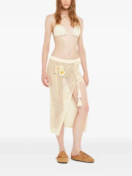 Fustă midi Alanui cu model floral până la genunchi