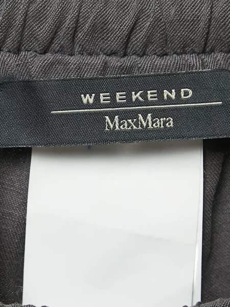 Pantaloni Weekend Max Mara de mătase gri