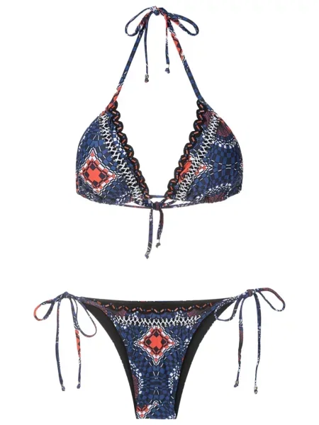 Haftowany bikini Amir Slama niebieski