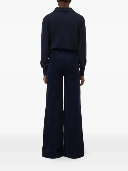 Pantaloni Closed de catifea cord albastru