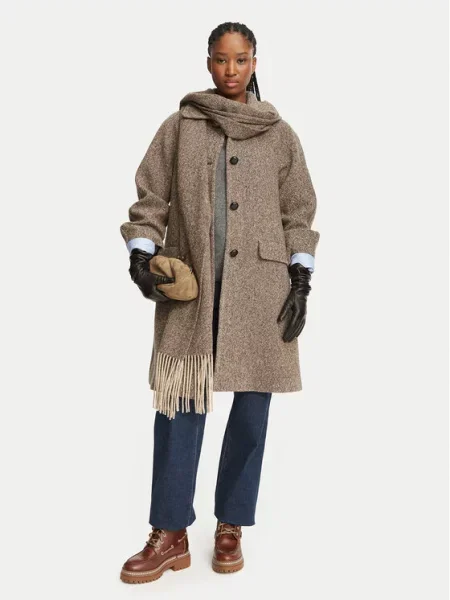 Weekend Max Mara Вовняне пальто Latino коричневий