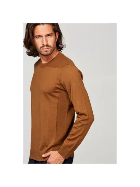 Bluza Paolo Pecora z dżerseju brązowa