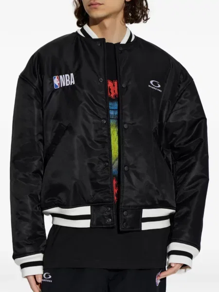 Geacă bomber Balenciaga cu autograf negru