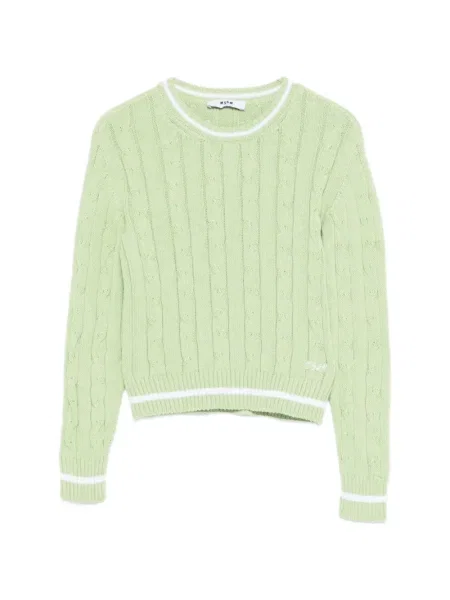 Sweter dziecięcy Msgm zielony