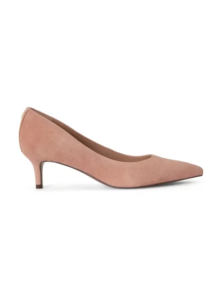 Pantofi cu toc Lauren Ralph Lauren din piele roz