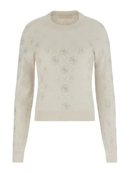 GUESS Pulover gri deschis / argintiu bej