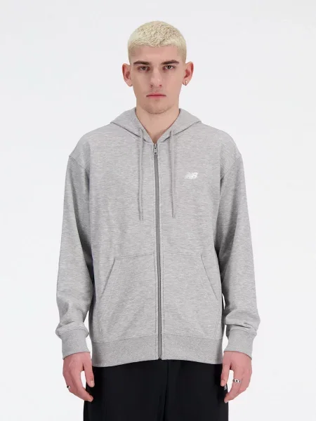 Спортивна кофта New Balance SPORT ESSENTIALS бавовна/поліестер сірий