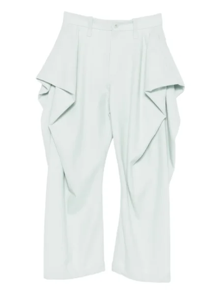 Pantaloni Issey Miyake de lână albastru