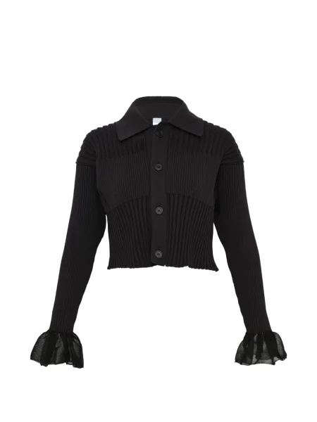 Dzianinowy kardigan Cfcl z falbankami czarny