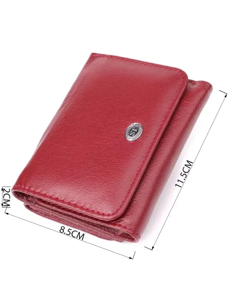 Кожаный кошелек St Leather Accessories бордовый