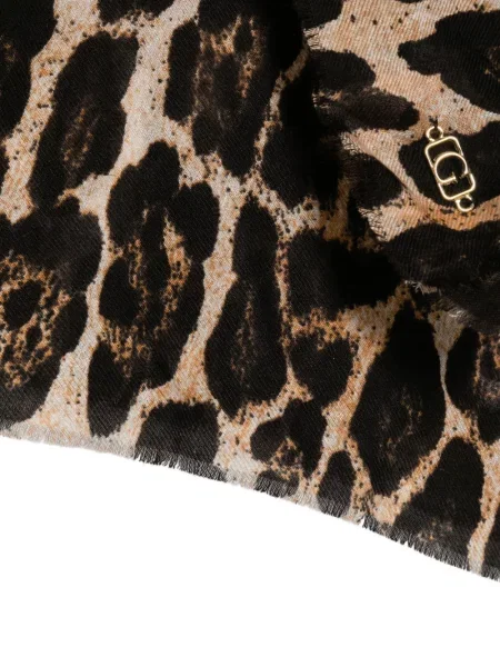 Fular Guess cu imagine cu model leopard negru