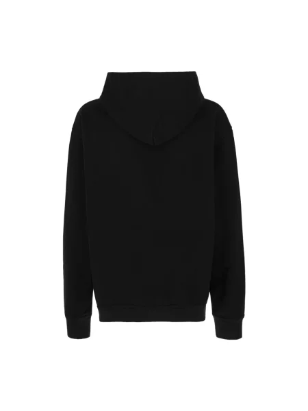 Bluza z kapturem Mm6 Maison Margiela z kapturem czarna