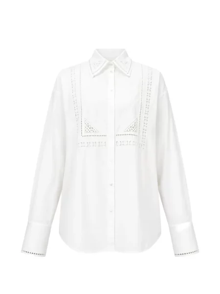 Риза Ermanno Scervino с дантела бяло