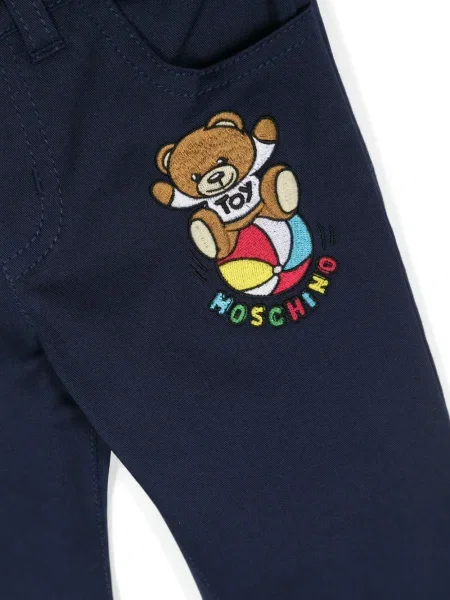 Сhinosy dziecięce Moschino niebieskie
