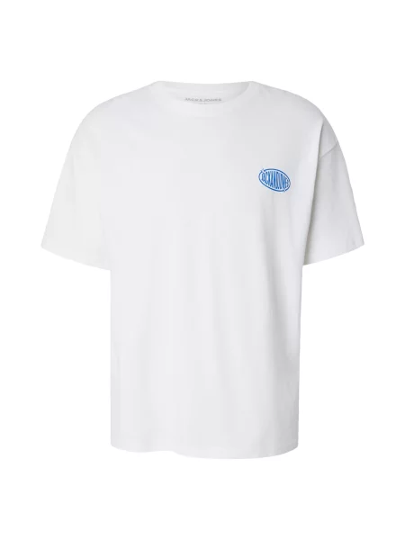 JACK & JONES Tricou JJLEGACY albastru deschis / verde smarald / roșu pepene alb