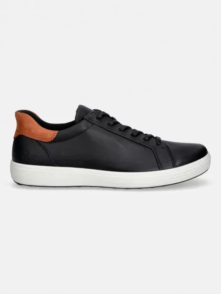 Ecco sneakersy skórzane Soft 7 M czarne