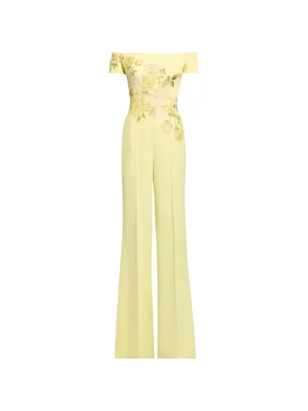 Salopetă Elie Saab cu model floral galben