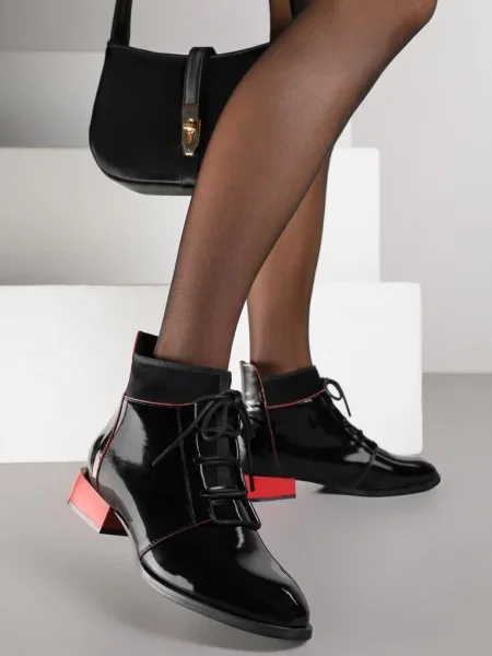 Botine Senilea cu roșu negru