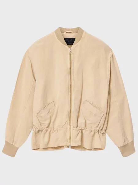 Бомбер Allsaints бежевий