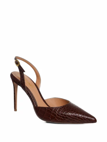 Pantofi cu toc Ginissima slingback maro