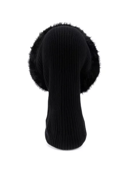 Căciulă Balenciaga de lână cu glugă negru