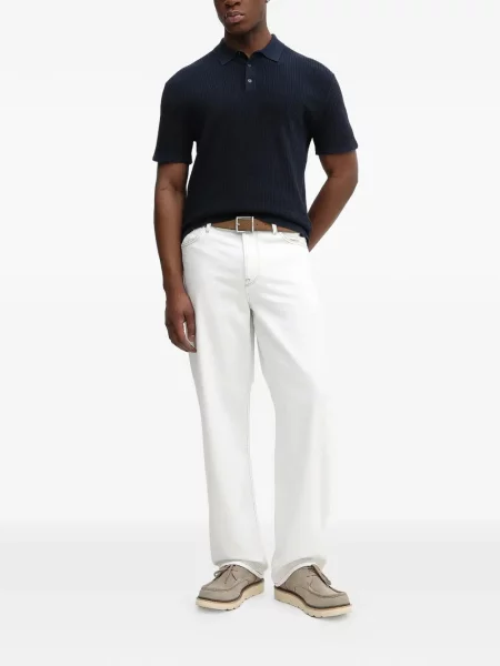 Πλεκτό πλευρωτός polo Michael Kors μπλε