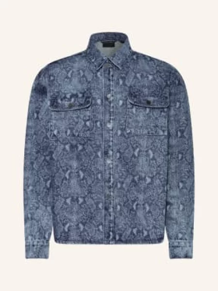Košile Daily Paper Snake Laser Rahul Denim Shirt Blue L modrá