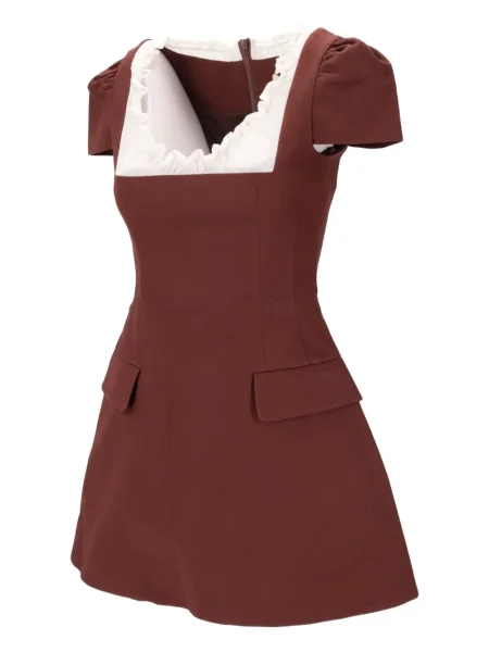 Rochie mini Shushu/tong scurtă de costum maro