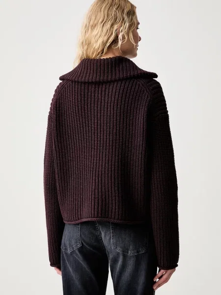 Marc O'Polo sweter rozpinany brązowy