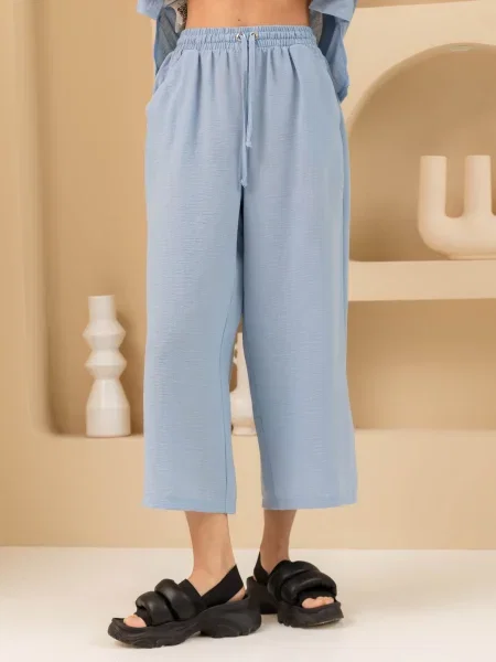 Кюлоти Seventeen льон/бавовна блакитний