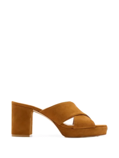 Sandale Stuart Weitzman cu platformă cu bretele maro