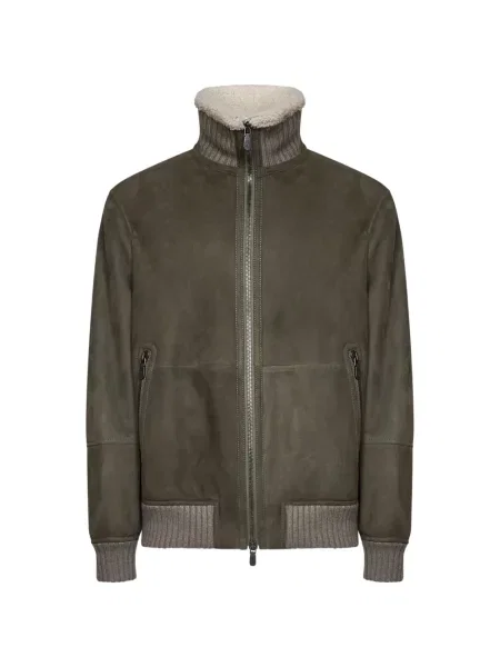 Geacă Brunello Cucinelli tricotate verde