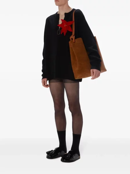 Megztinis Jw Anderson apvaliu kaklu juoda