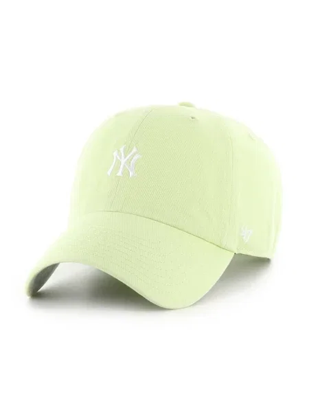 Шапка с козирка 47 brand MLB New York Yankees с апликация зелено