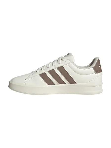 ADIDAS SPORTSWEAR Nízke tenisky GRAND COURT / šedobiela hnedá