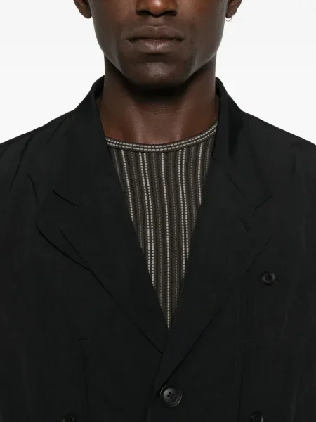 Palton Y-3 cu buzunare cu nasturi negru