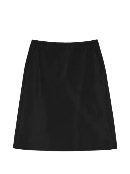 Fustă midi Jil Sander în linie A negru
