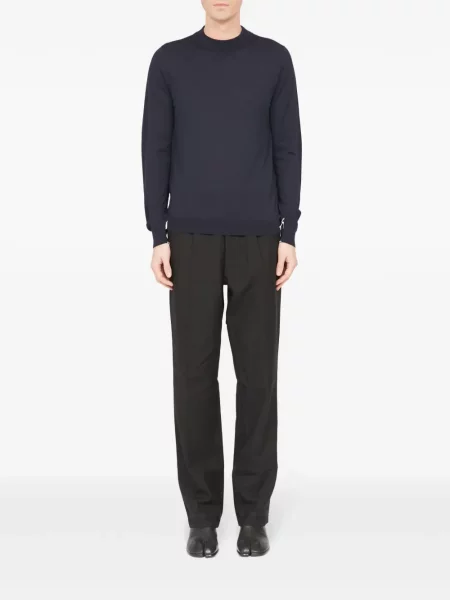 Vilnonis briaunotas megztinis Maison Margiela mėlyna