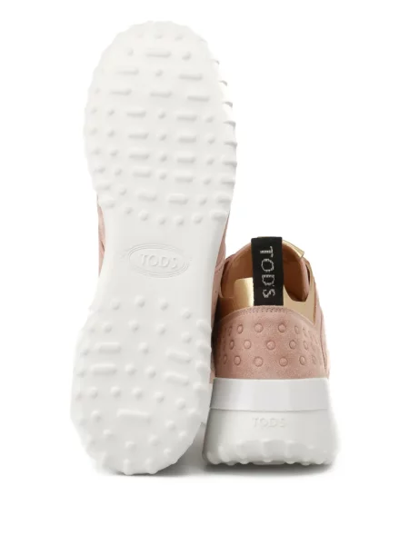 Sneakerși Tod's din piele de căprioară roz